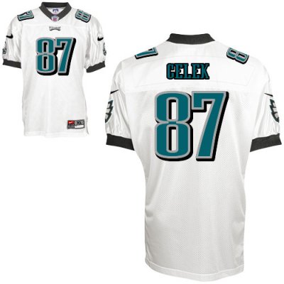 Jerseys Factory Cheap Nike Eagles #87 Brent Celek White Stitched