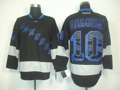 Jerseys Factory Cheap Rangers #10 Marian Gaborik Black Ice Embro