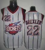 Jerseys Factory Cheap Rockets #22 Clyde Drexler White Throwback