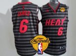 Jerseys Factory Cheap Heat #6 LeBron James Black/Grey Groove Fin