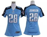 Jerseys Factory Cheap Nike Titans #28 Chris Johnson Light Blue T