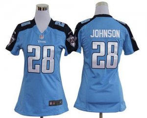 Jerseys Factory Cheap Nike Titans #28 Chris Johnson Light Blue T