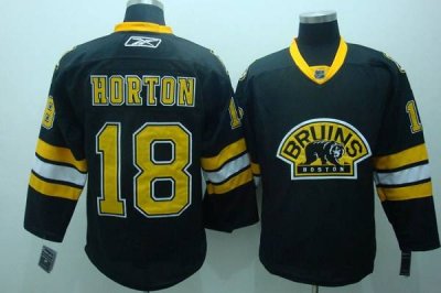 Jerseys Factory Cheap Bruins #18 Horton Embroidered Black Third