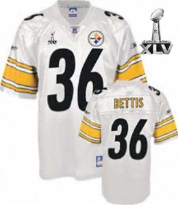 Jerseys Factory Cheap Steelers #36 Jerome Bettis White Super Bow