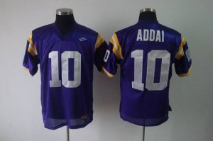 Jerseys Factory Cheap LSU Tigers #10 Joseph Addai Purple Embroid