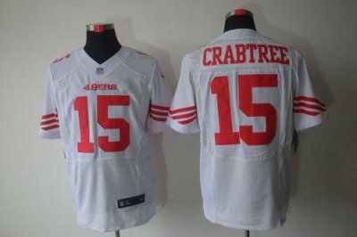 Jerseys Factory Cheap Nike 49ers #15 Michael Crabtree White Men'