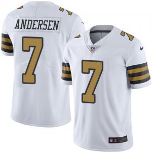 Jerseys Factory Cheap Nike Saints #7 Morten Andersen White Men's