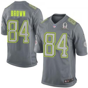 Jerseys Factory Cheap Nike Steelers #84 Antonio Brown Grey Pro B
