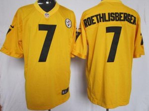 Jerseys Factory Cheap Nike Steelers #7 Ben Roethlisberger Gold M