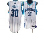 Jerseys Factory Cheap Hornets #30 David West Embroidered White N