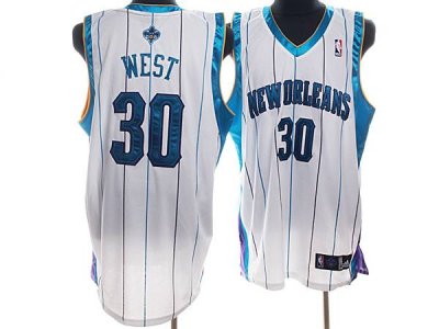 Jerseys Factory Cheap Hornets #30 David West Embroidered White N