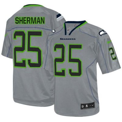 Jerseys Factory Cheap Nike Seahawks #25 Richard Sherman Lights O
