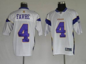 Jerseys Factory Cheap Vikings #4 Brett Favre White Stitched NFL
