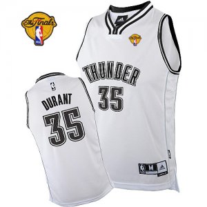 Jerseys Factory Cheap Thunder #35 Kevin Durant White on White Wi