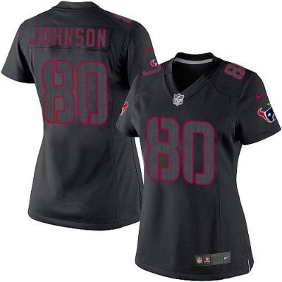 Jerseys Factory Cheap Nike Texans #80 Andre Johnson Black Impact