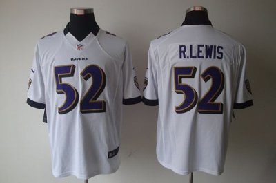 Jerseys Factory Cheap Nike Ravens #52 Ray Lewis White Men's Stit
