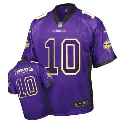 Jerseys Factory Cheap Nike Vikings #10 Fran Tarkenton Purple Tea