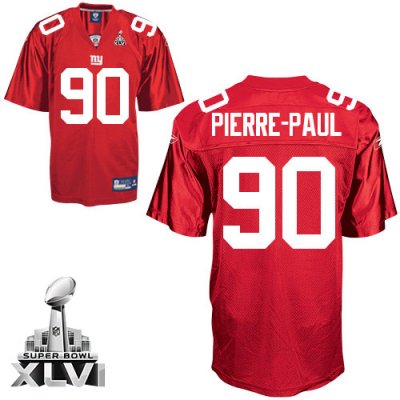 Jerseys Factory Cheap Giants #90 Jason Pierre-Paul Red Super Bow