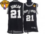 Jerseys Factory Cheap Spurs #21 Tim Duncan Stitched black Finals