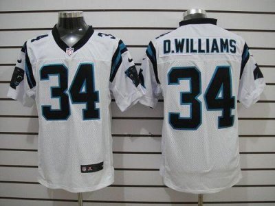 Jerseys Factory Cheap Nike Panthers #34 DeAngelo Williams White