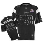Jerseys Factory Cheap Vikings #28 Adrian Peterson Black Shadow T