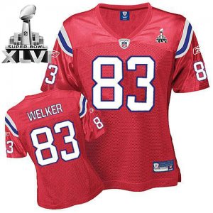Jerseys Factory Cheap Patriots #83 Wes Welker Red Women's Altern