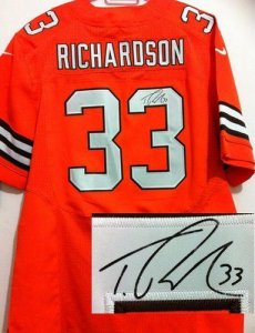 Jerseys Factory Cheap Nike Browns #33 Trent Richardson Orange Al