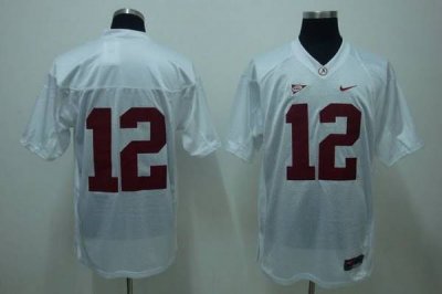 Jerseys Factory Cheap Crimson Tide #12 Joe Namath White Embroide
