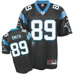 Jerseys Factory Cheap Nike Panthers #89 Steve Smith Black Stitch