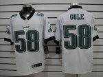 Jerseys Factory Cheap Nike Eagles #58 Trent Cole White Men's Emb