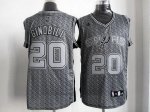 Jerseys Factory Cheap Spurs #20 Manu Ginobili Grey Static Fashio