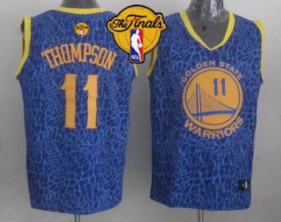 Jerseys Factory Cheap Warriors #11 Klay Thompson Blue Crazy Ligh