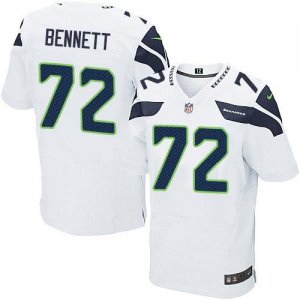 Jerseys Factory Cheap Nike Seahawks #72 Michael Bennett White Me