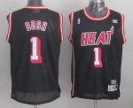 Jerseys Factory Cheap Heat #1 Chris Bosh Black Hardwood Classics