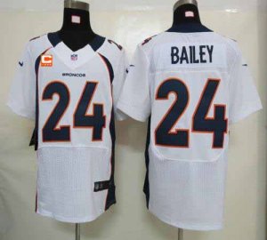 Jerseys Factory Cheap Nike Broncos #24 Champ Bailey White With C