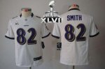 Jerseys Factory Cheap Nike Ravens #82 Torrey Smith White Super B