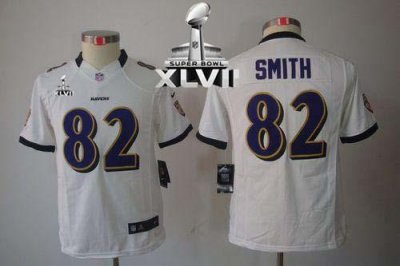 Jerseys Factory Cheap Nike Ravens #82 Torrey Smith White Super B