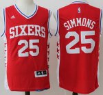 Jerseys Factory Cheap 76ers #25 Ben Simmons Red Stitched NBA Jer