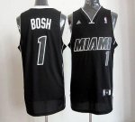 Jerseys Factory Cheap Revolution 30 Heat #1 Chris Bosh Black/Whi