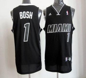 Jerseys Factory Cheap Revolution 30 Heat #1 Chris Bosh Black/Whi