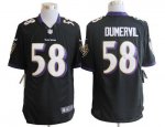 Jerseys Factory Cheap Nike Ravens #58 Elvis Dumervil Black Alter