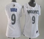 Jerseys Factory Cheap Timberwolves #9 Ricky Rubio White Women Fa