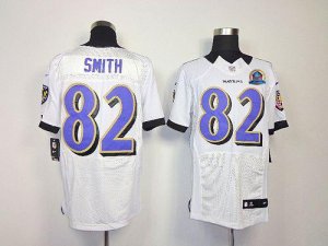 Jerseys Factory Cheap Nike Ravens #82 Torrey Smith White With Ha