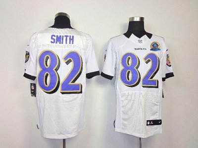 Jerseys Factory Cheap Nike Ravens #82 Torrey Smith White With Ha