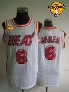 Jerseys Factory Cheap Heat #6 LeBron James White Swingman Throwb