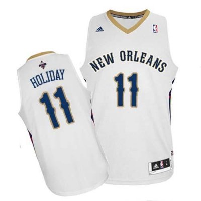 Jerseys Factory Cheap Revolution 30 Pelicans #11 Jrue Holiday Wh