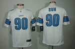 Jerseys Factory Cheap Nike Lions #90 Ndamukong Suh White Youth E