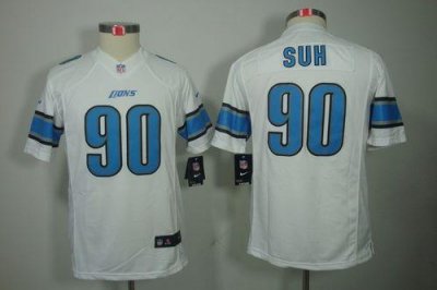 Jerseys Factory Cheap Nike Lions #90 Ndamukong Suh White Youth E