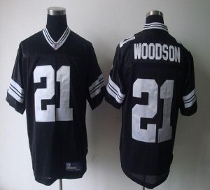 Jerseys Factory Cheap Packers #21 Charles Woodson Black Shadow S