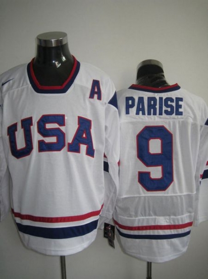 Jerseys Factory Cheap 2010 Olympic Team USA #9 Zach Parise Embro - Click Image to Close
